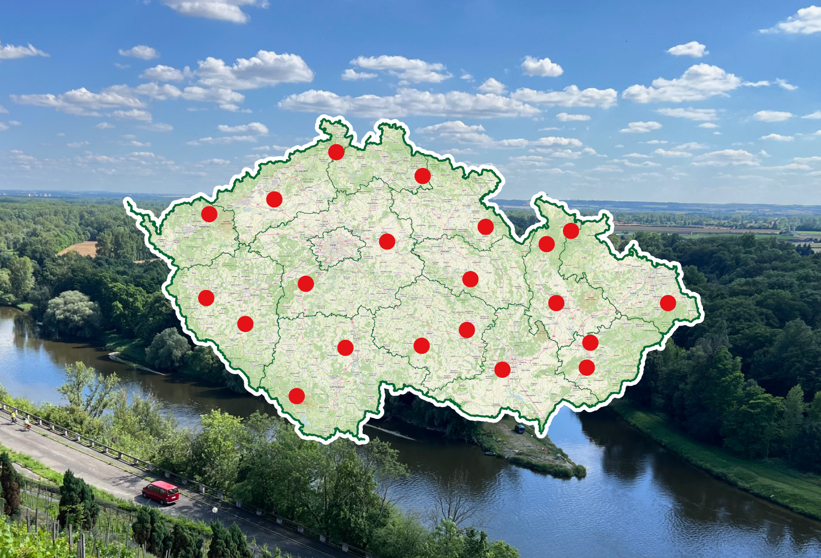 10.000 metrů nad Českem...